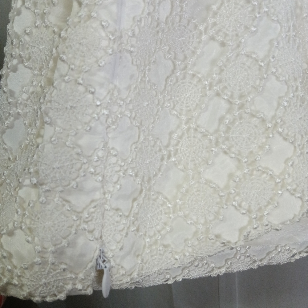 Tahari Arthur Levine Lace Tank Top White Size 16 - Picture 9 of 10